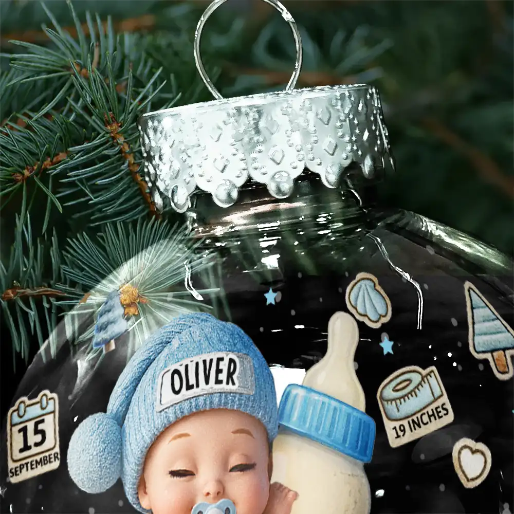 Baby's First Christmas - Personalized Ball Ornament - Image 5