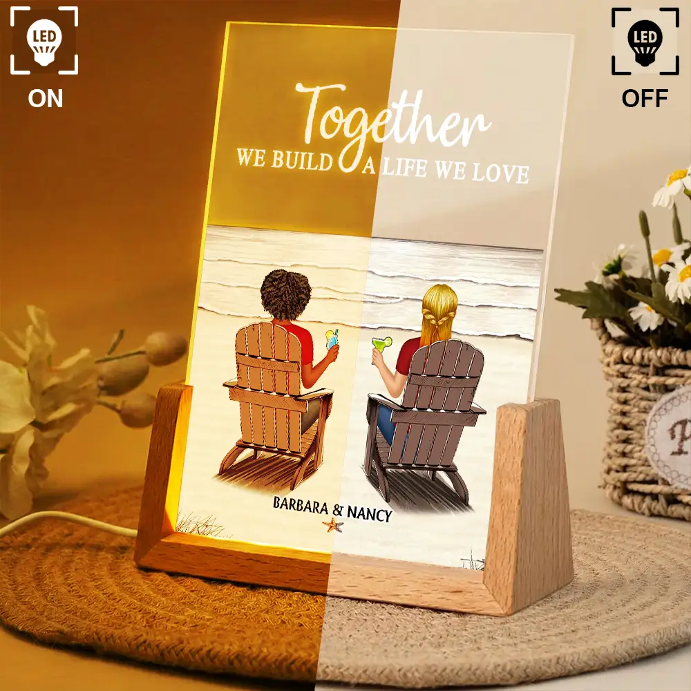 Back Couple Together You And Me We Got This - Personalized Night Light - Image 3