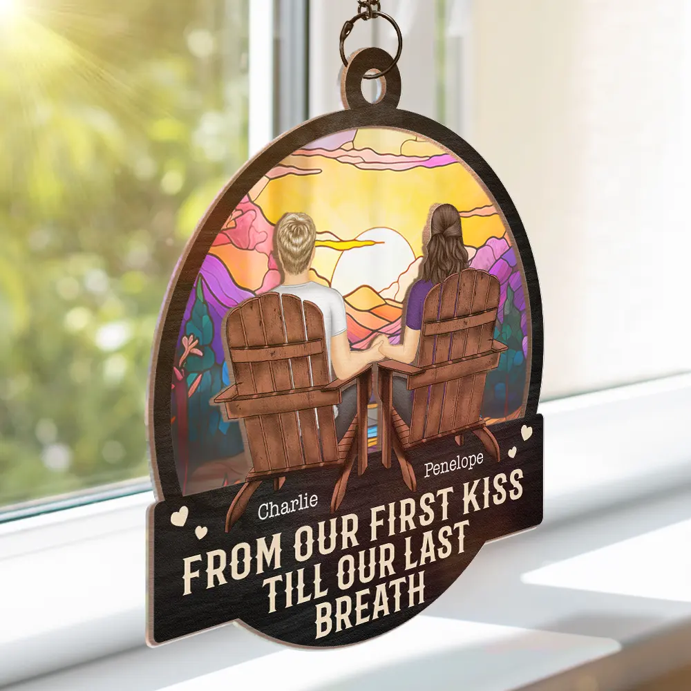 Back Couple You & Me We Got This - Personalized Window Hanging Suncatcher Ornament - Image 3
