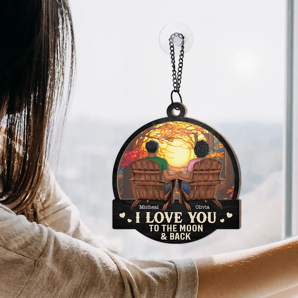 Back Couple You & Me We Got This - Personalized Window Hanging Suncatcher Ornament - Image 4