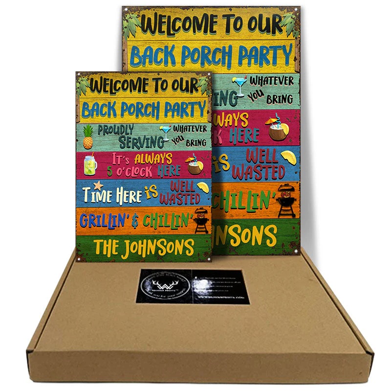 Back Porch Party - Custom Classic Metal Signs - Image 3