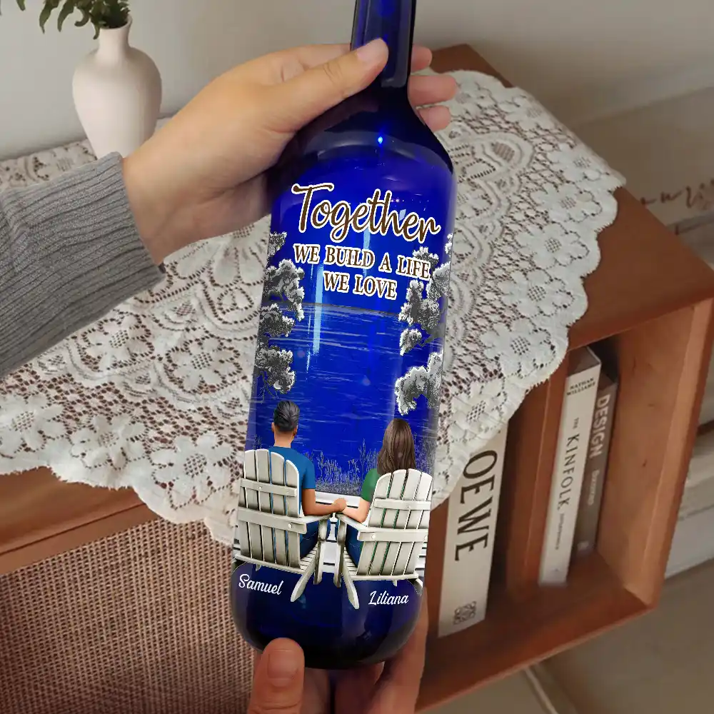 Back Sitting Couple You And Me We Got This - Personalized Bottle Light - Image 2