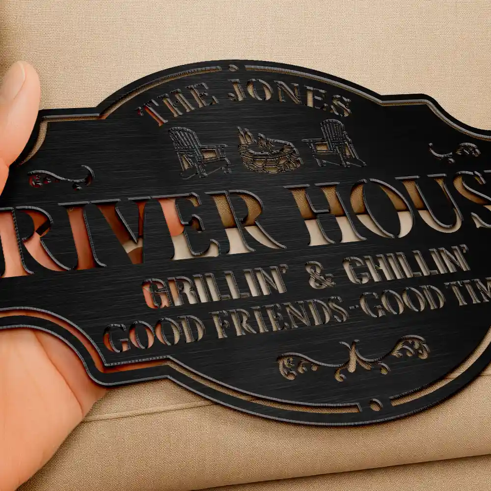 Backyard Bar And Grill Good Friends Good Times - Personalized Cutout Metal Sign - Image 3