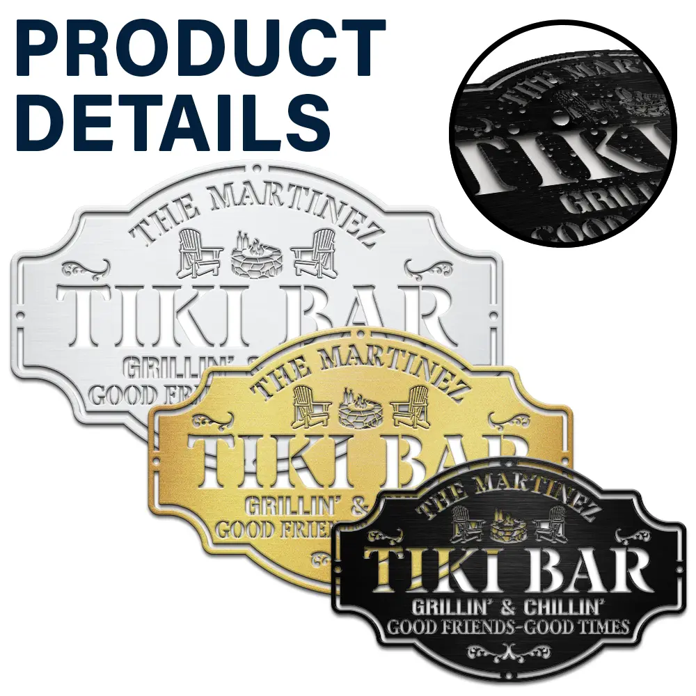 Backyard Bar And Grill Good Friends Good Times - Personalized Cutout Metal Sign - Image 5