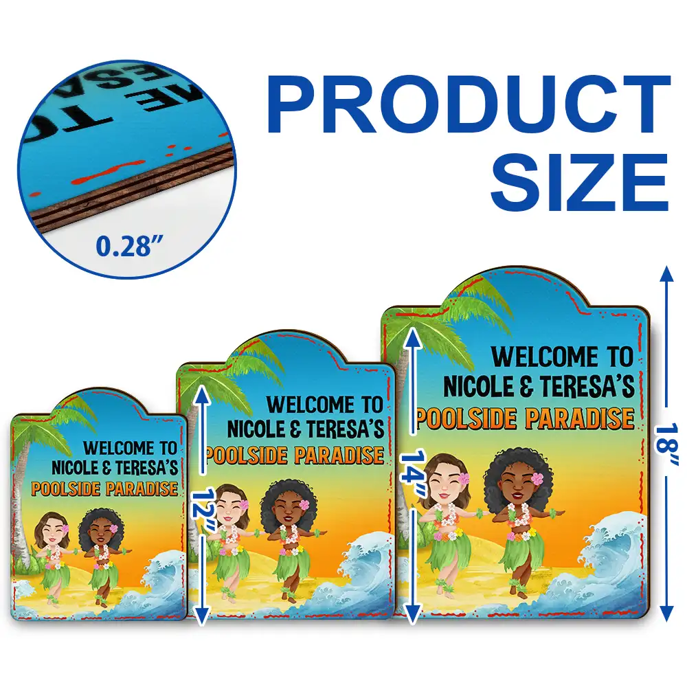 Backyard Oasis - Personalized Custom Shaped Wood Sign - Image 5
