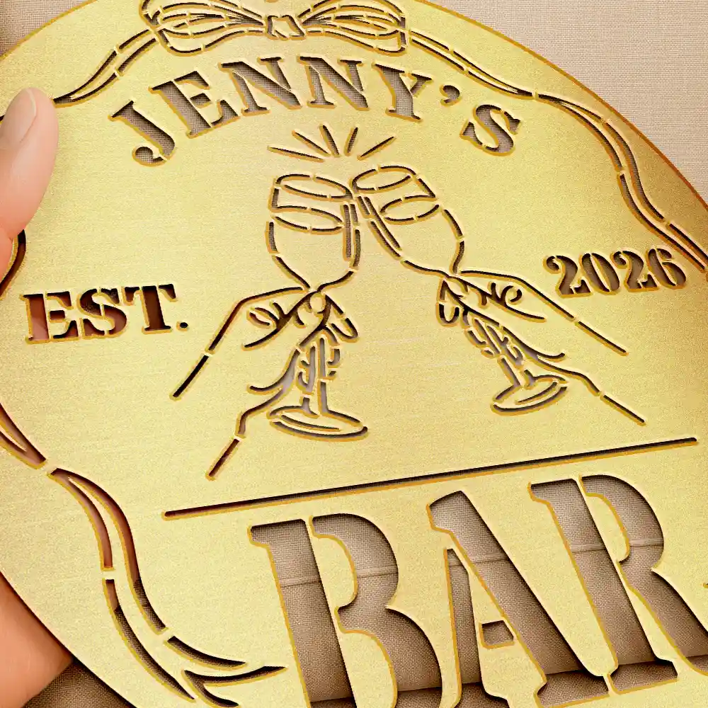 Bar Sign Funny - Personalized Cutout Metal Sign - Image 4