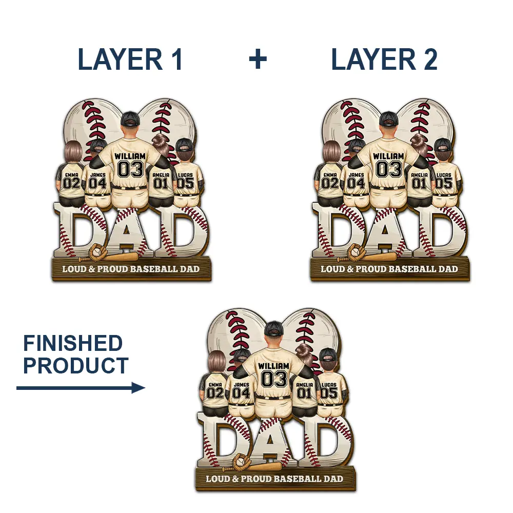 Baseball Dad Behind Every Baseball Player - Personalized Custom Shaped Car Visor Clip - Image 5