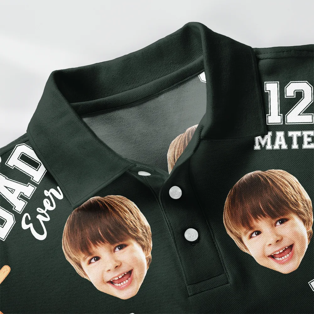 Baseball Dad Best Dad Ever - Personalized Polo Shirt - Image 6