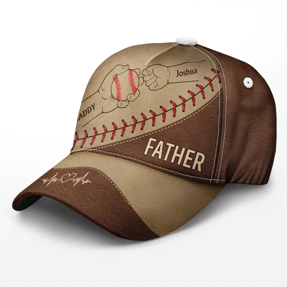 Baseball Dad & Children - Personalized Classic Cap - Image 2