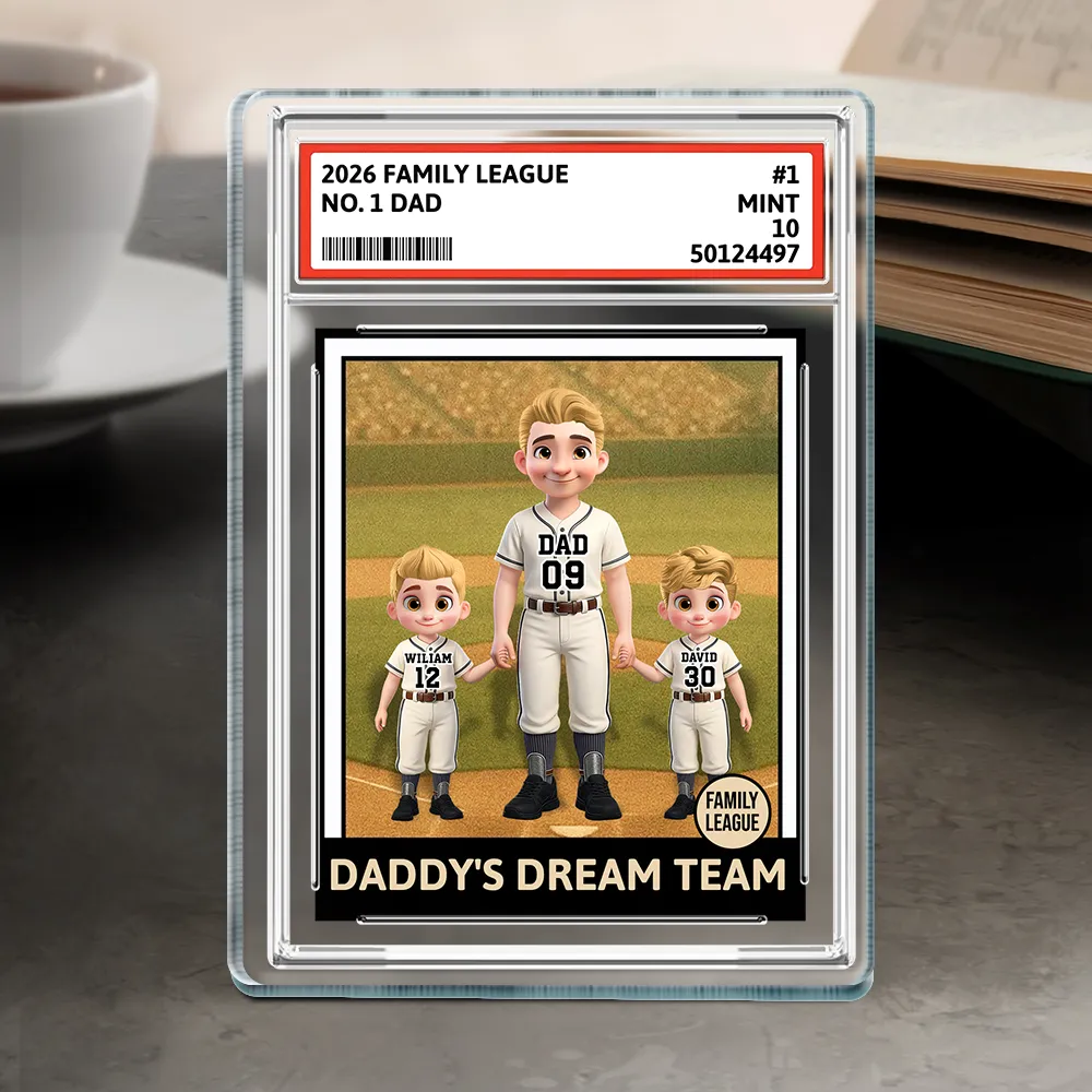 Baseball Dream Team Family League - Personalized Custom Shaped Acrylic Plaque - Image 4