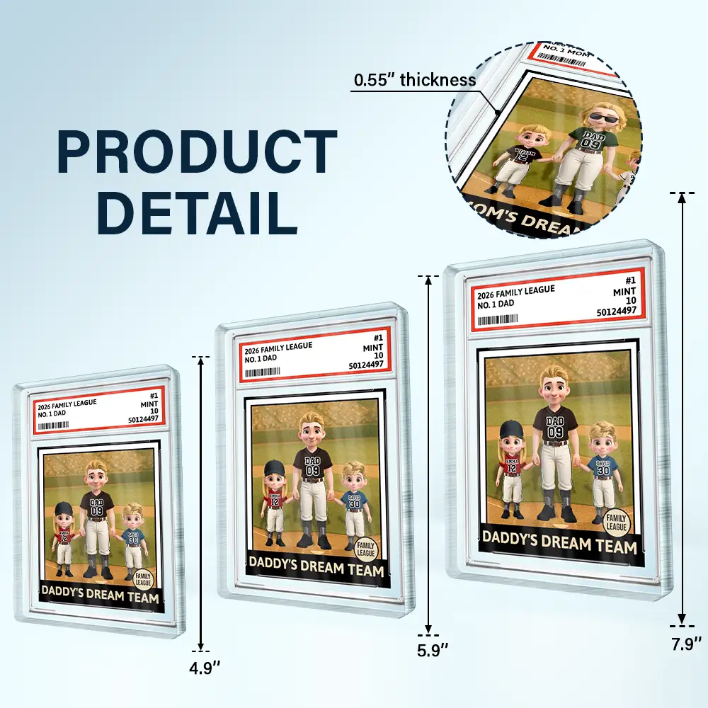Baseball Dream Team Family League - Personalized Custom Shaped Acrylic Plaque - Image 5