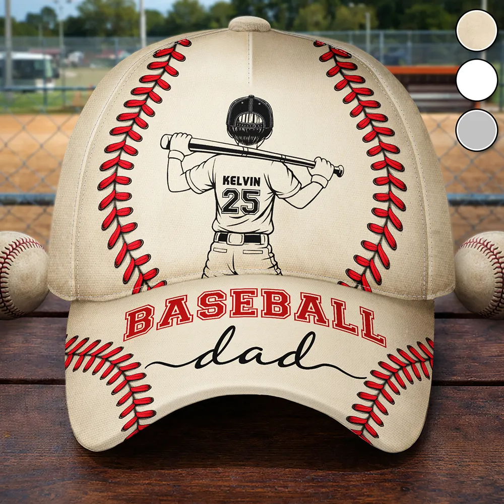 Baseball Mom Dad - Personalized Classic Cap - Image 2