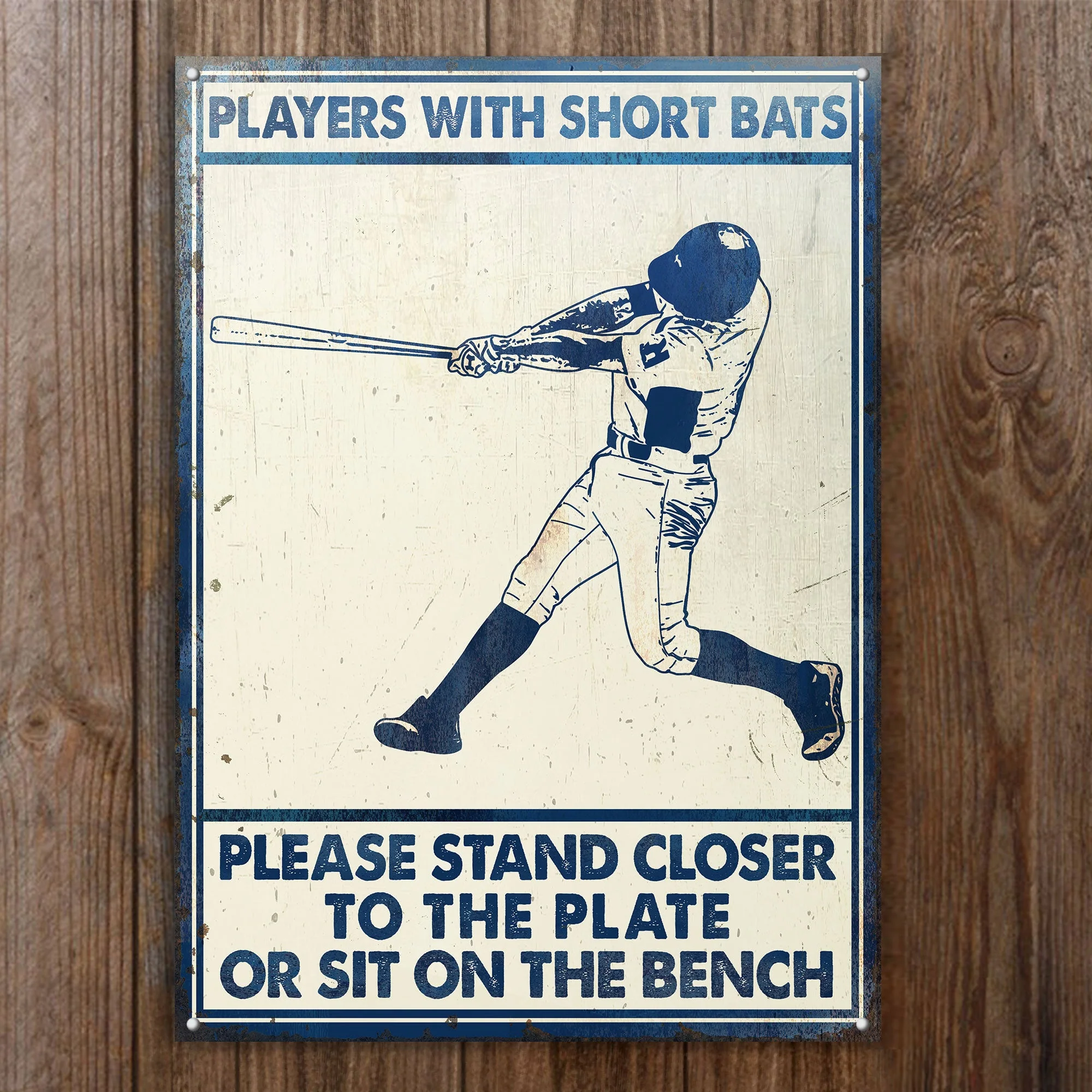 Baseball Players Short Bats Customized Classic Metal Signs - Image 4