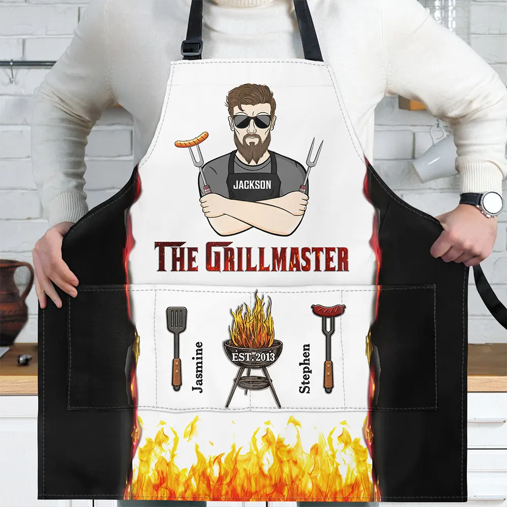 BBQ Grillfather - Personalized Apron - Image 2
