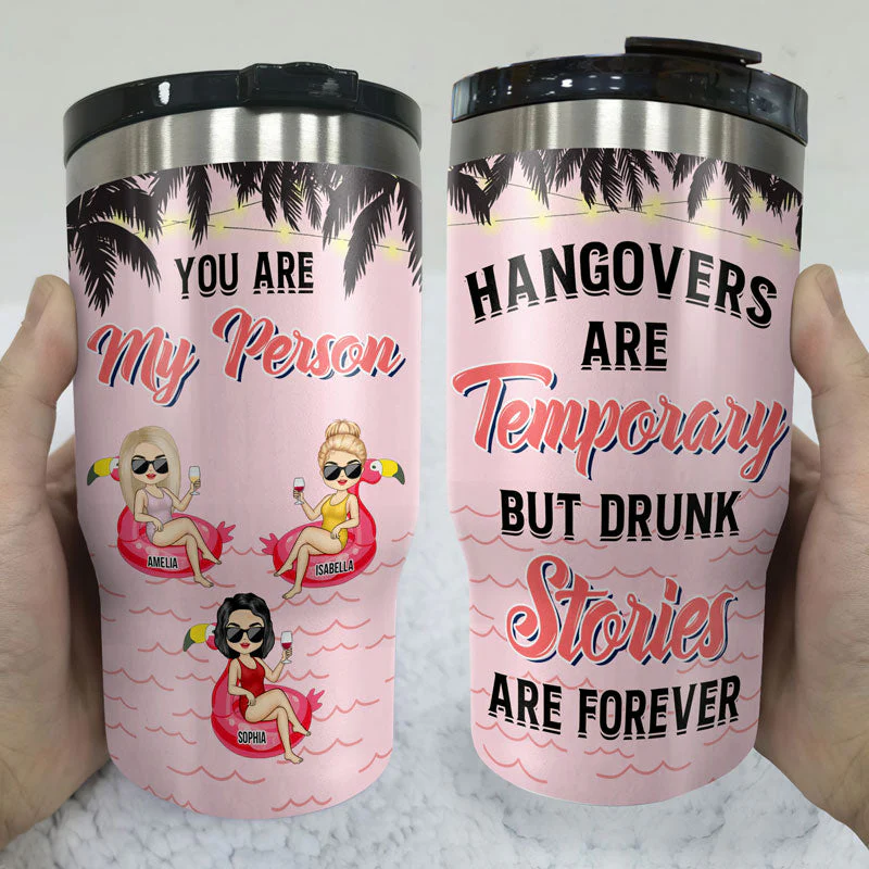 Beach Best Friend Apparently We're Trouble When We're Together - Gift For Bestie - Personalized Custom Triple 3 In 1 Can Cooler - Image 3