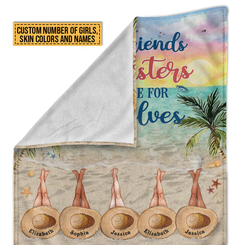 Beach Bestie Choose For Ourselves  Custom Blanket, Bff Blanket, Blanket For Friends, Gift For Friends - Image 3