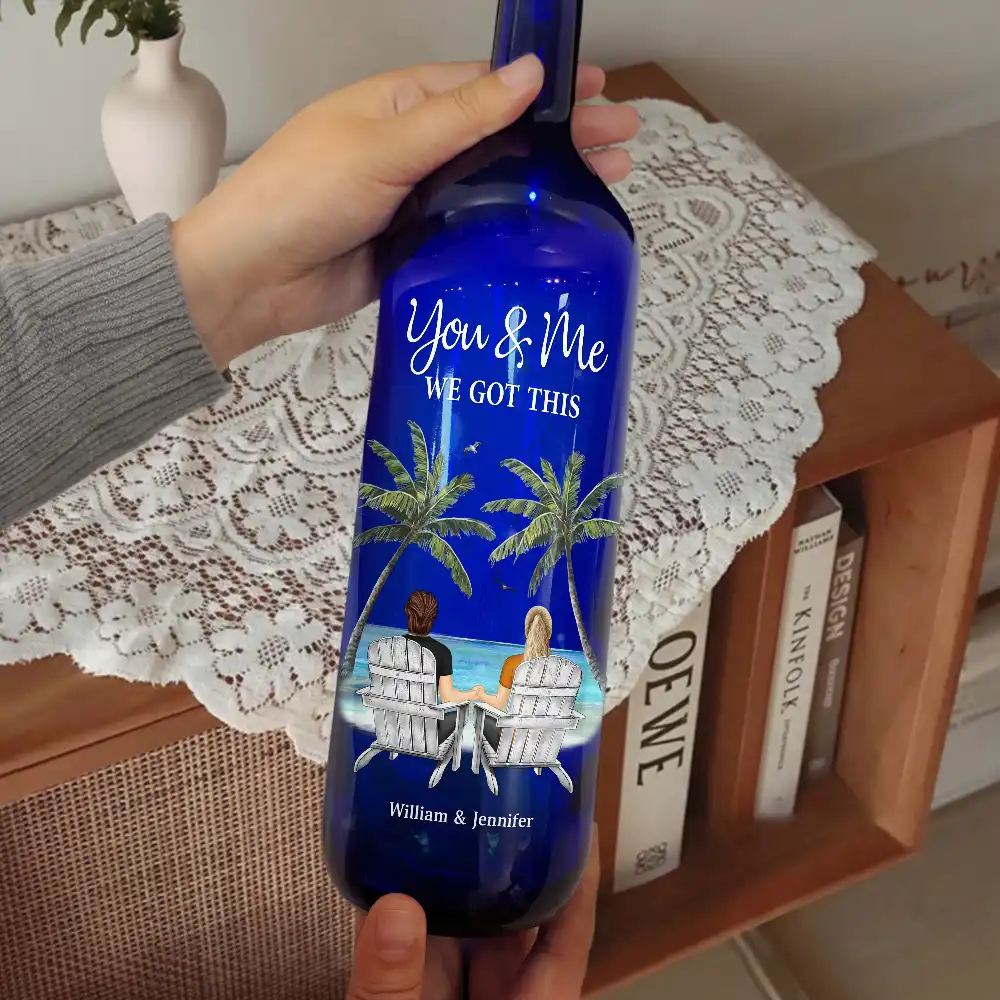 Beach Till Our Last Breath - Personalized Bottle Light - Image 2