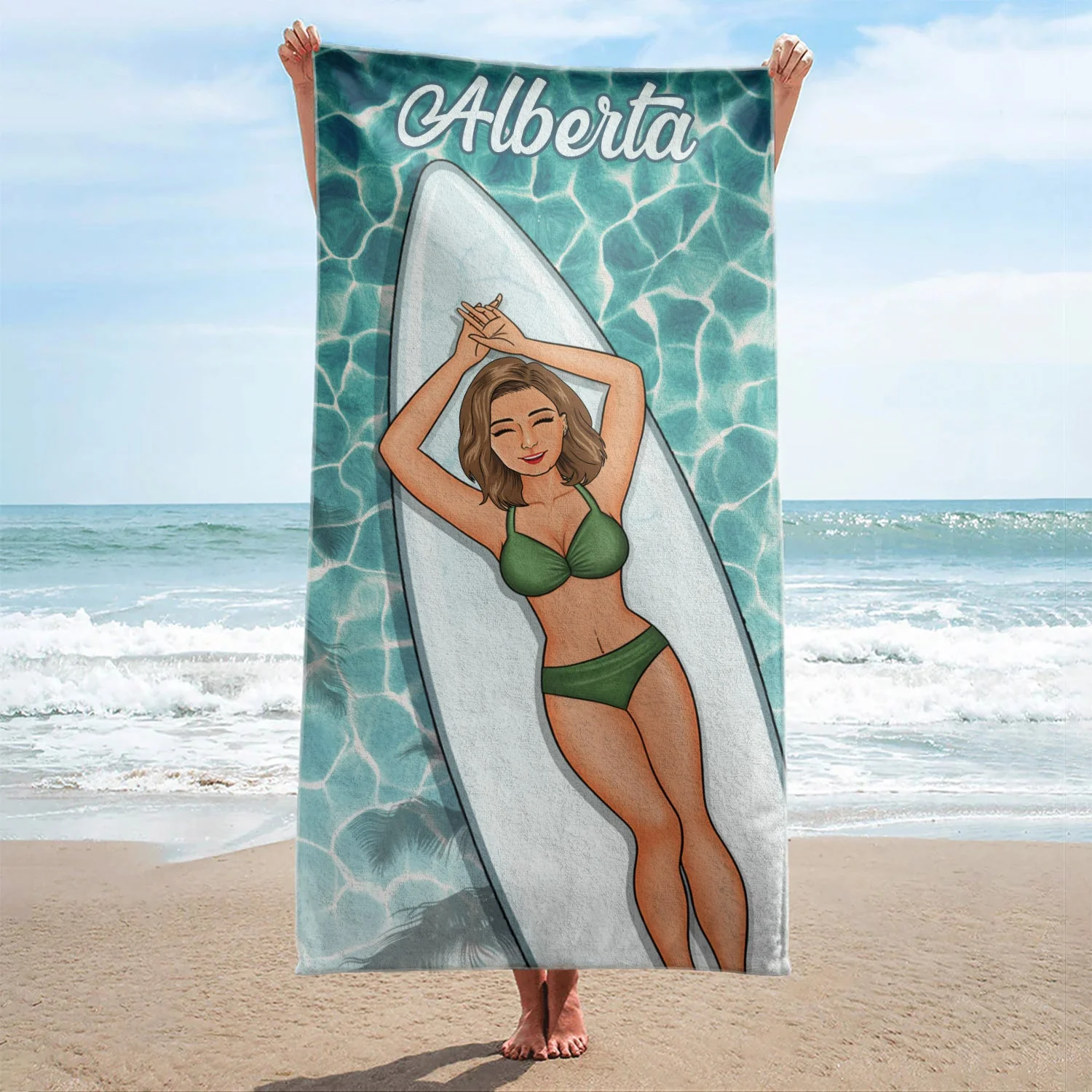 Beach Trips, Pool Party - Birthday, Vacation, Traveling Gift For Woman, Man, Bestie Group - Personalized Beach Towel - Image 2