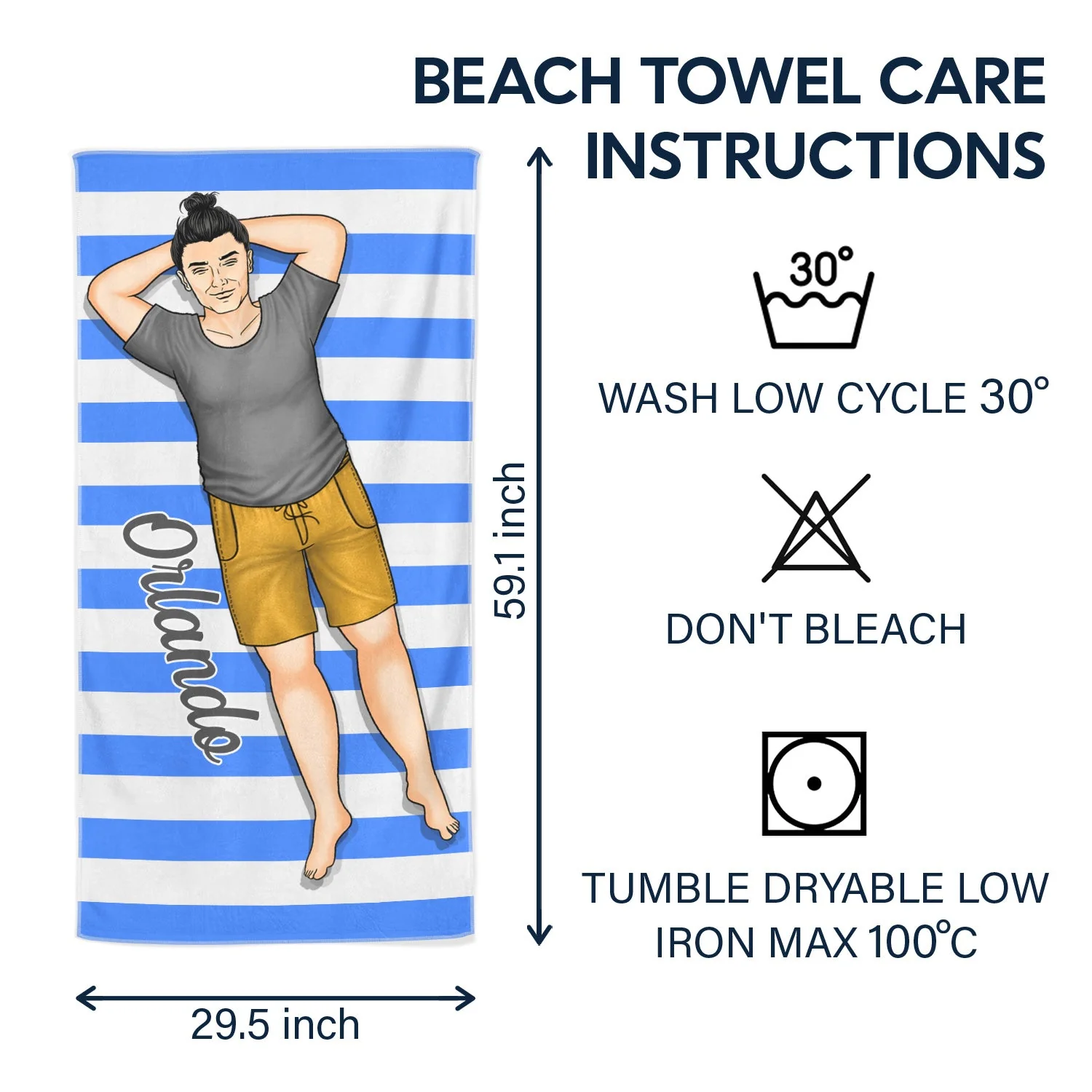Beach Trips, Pool Party - Birthday, Vacation, Traveling Gift For Woman, Man - Personalized Beach Towel - Image 6