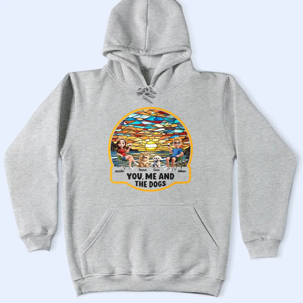 Beach You, Me And The Dog - Personalized T Shirt - Image 5