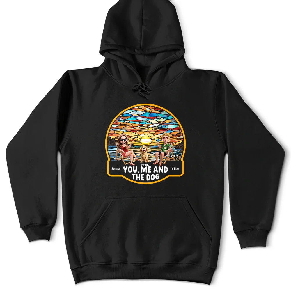 Beach You, Me And The Dog - Personalized T Shirt - Image 6