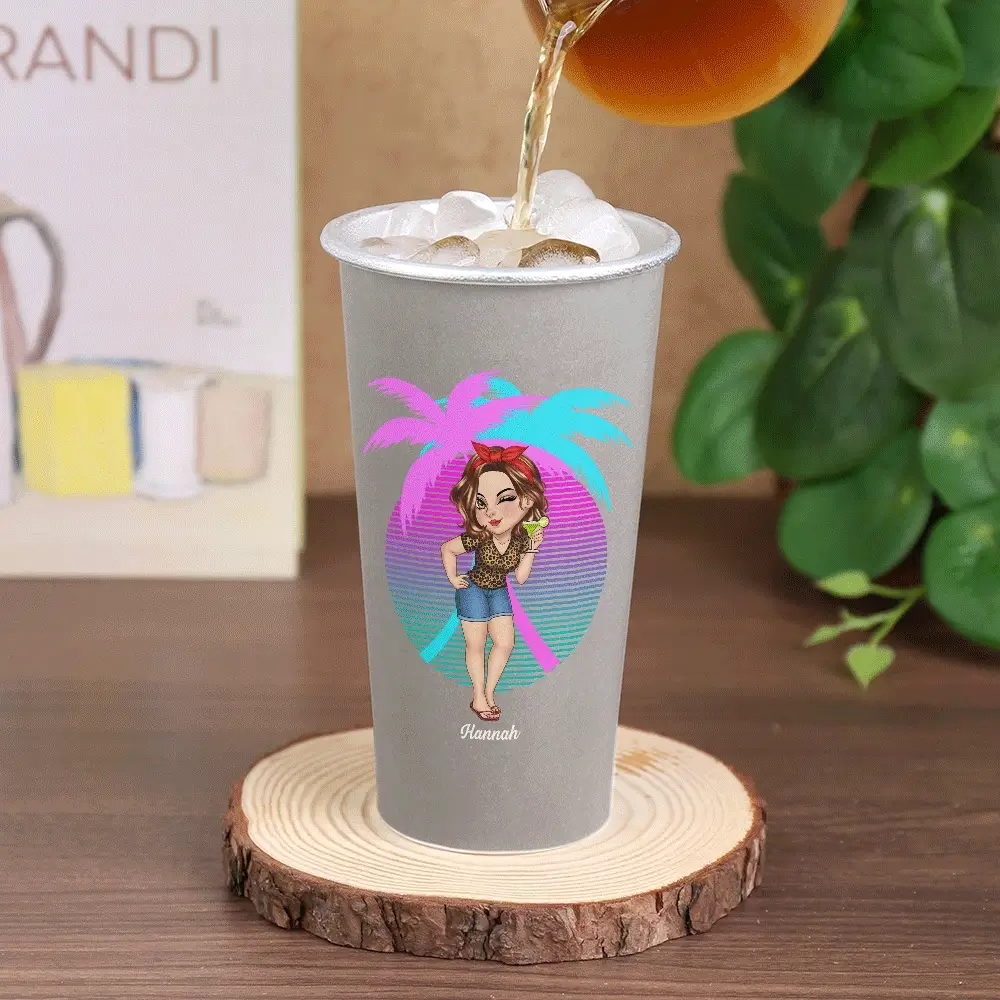 Beaches Booze Besties - Personalized Aluminum Color Changing Cup - Image 2