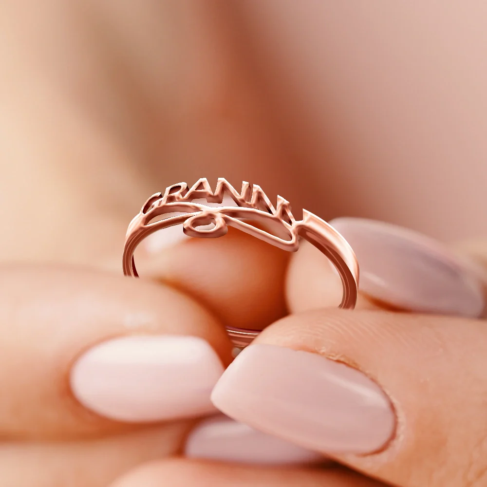 Beautiful Ring For Mom And Grandma - Personalized Custom Shaped Ring - Image 3