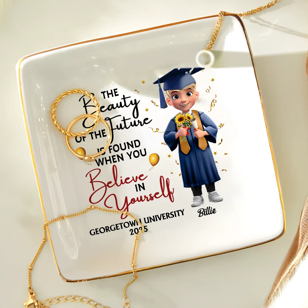 Beauty Of Future Is Found When You Believe In Yourself - Personalized Ring Dish - Image 4