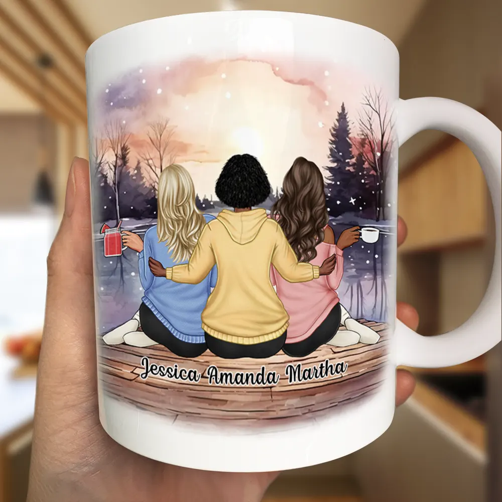 Because Of You I Laugh A Little Harder - Personalized Mug - Image 3
