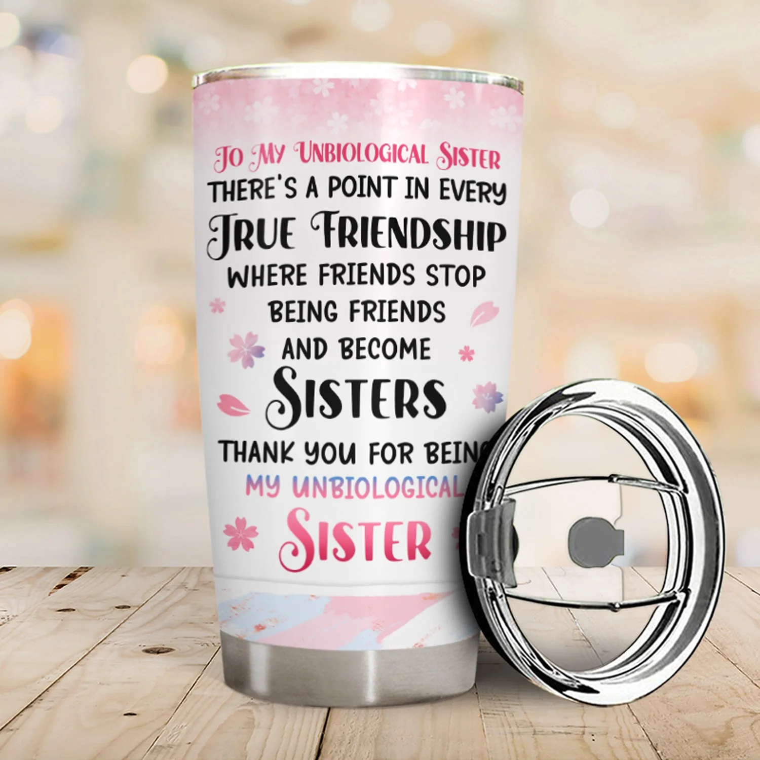 Become Sisters - Gift For Bestie - Personalized Custom Tumbler - Image 2