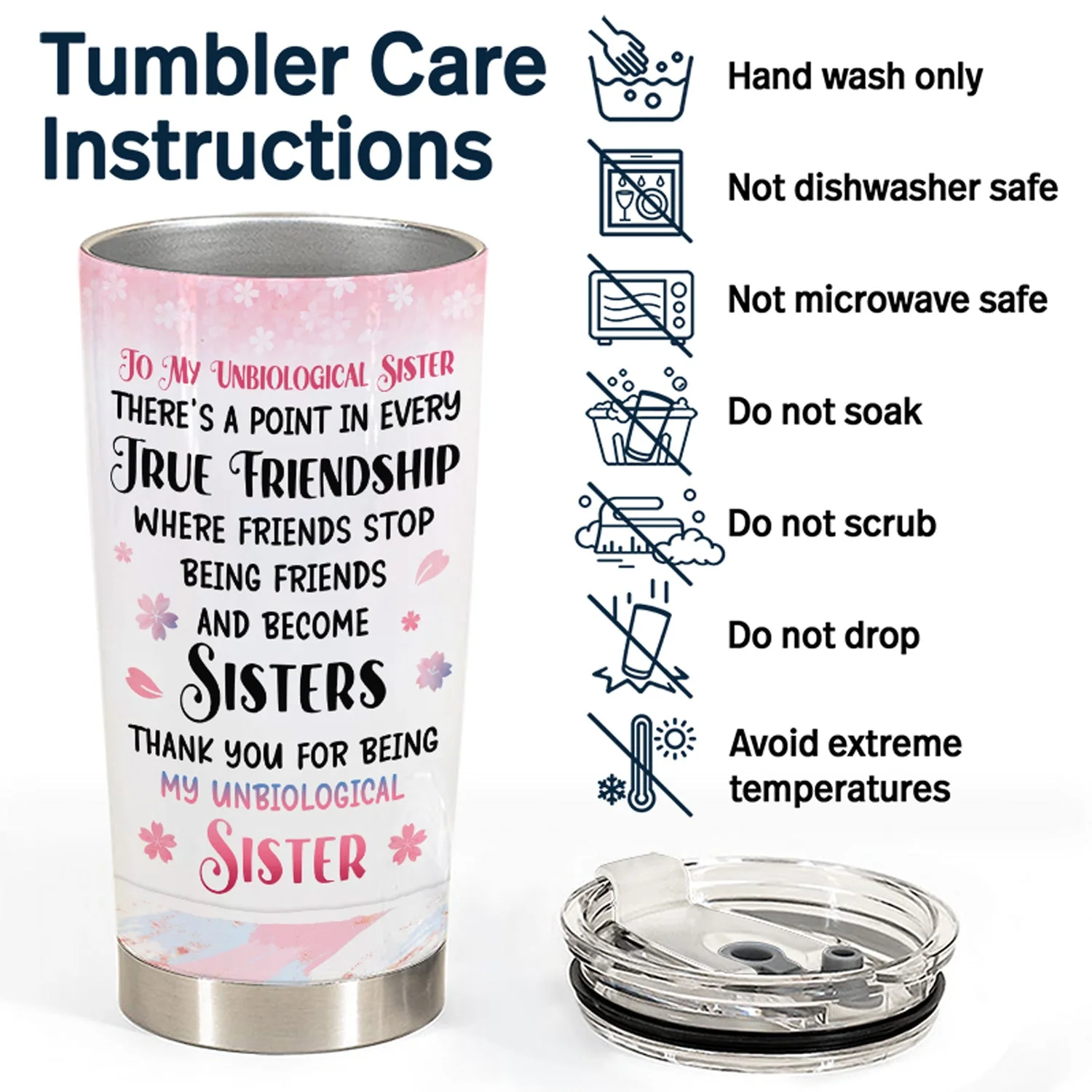 Become Sisters - Gift For Bestie - Personalized Custom Tumbler - Image 5