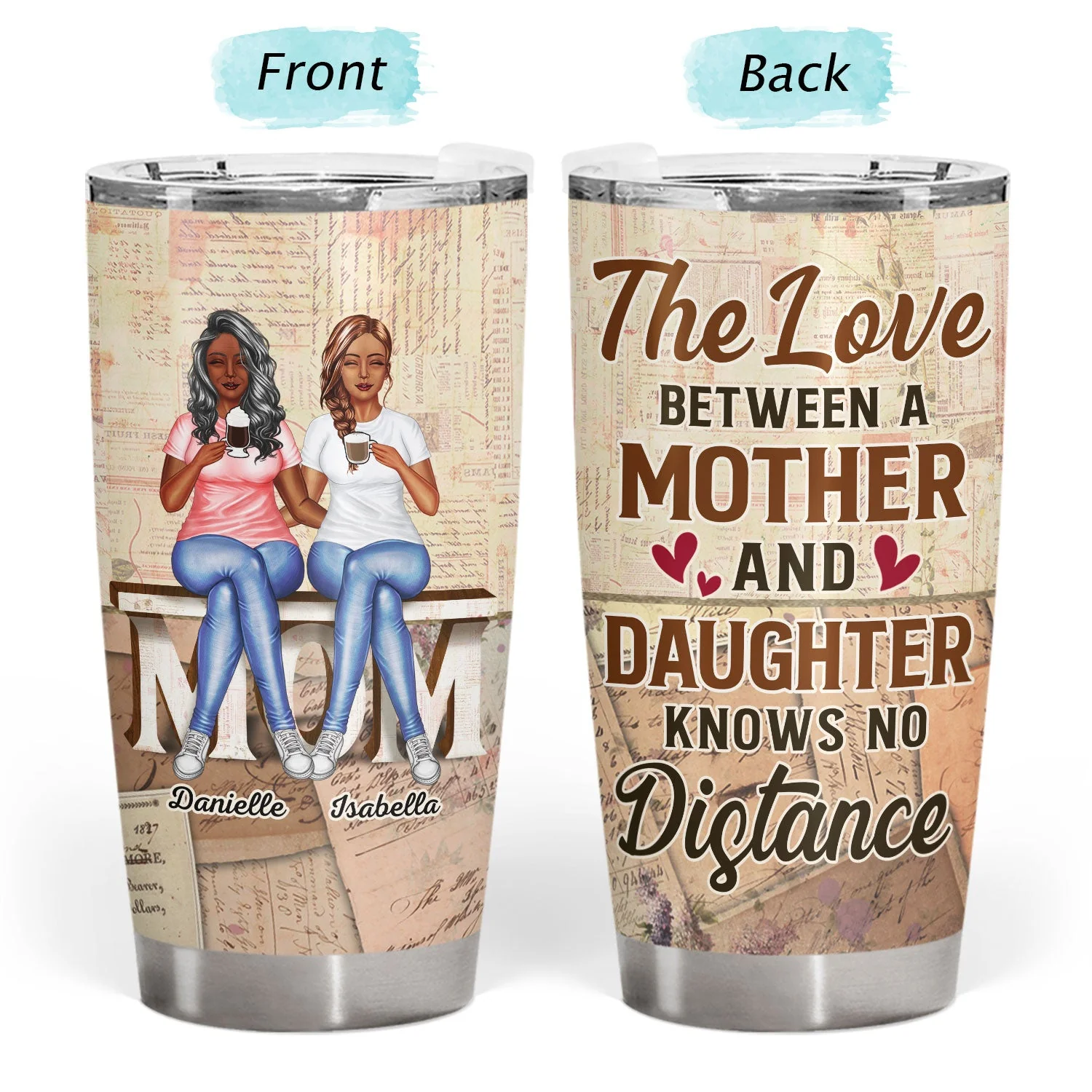 Behind Every Crazy Daughter Is A Mother - Birthday, Loving Gift For Mom, Grandma, Grandmother - Personalized Custom Tumbler - Image 3