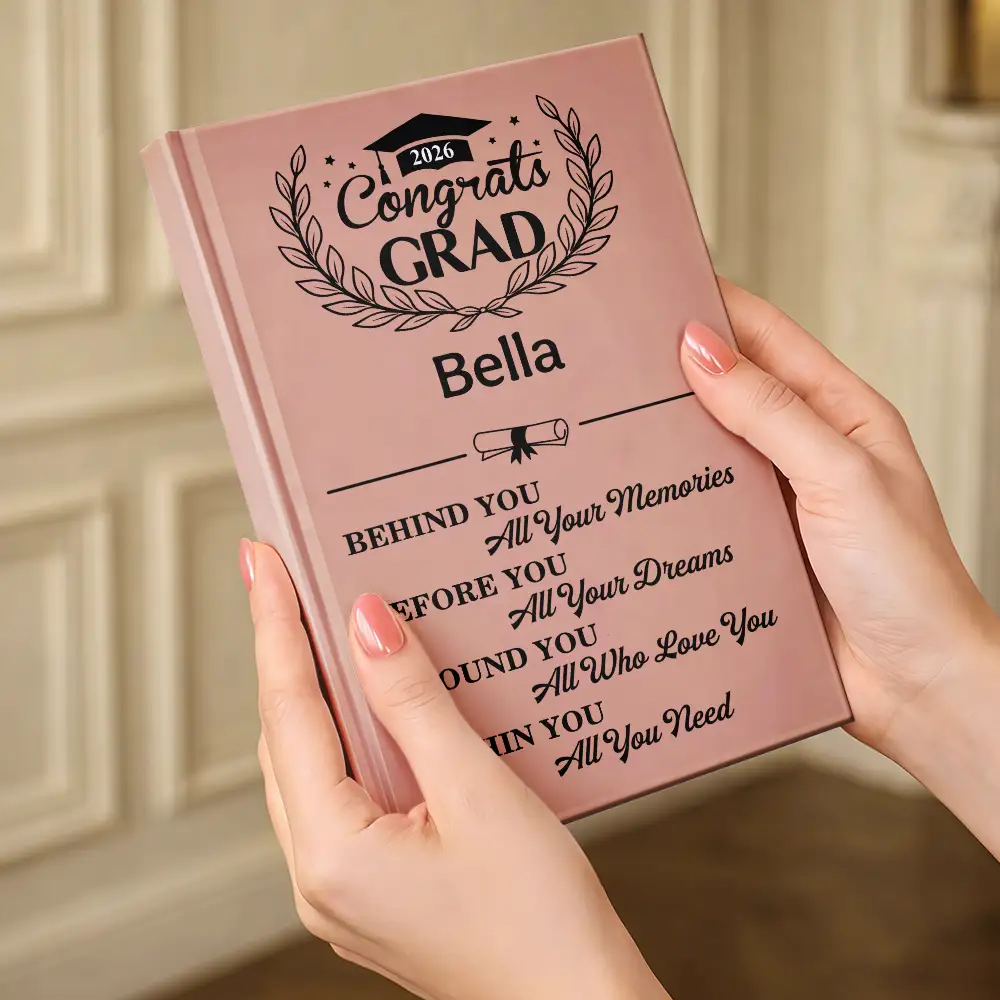 Behind You All Memories Congrats Grad - Personalized Hardcover Journal - Image 4