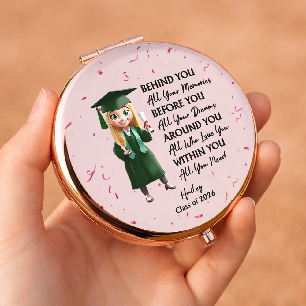 Behind You All Memories Graduation - Personalized Compact Mirror - Image 5