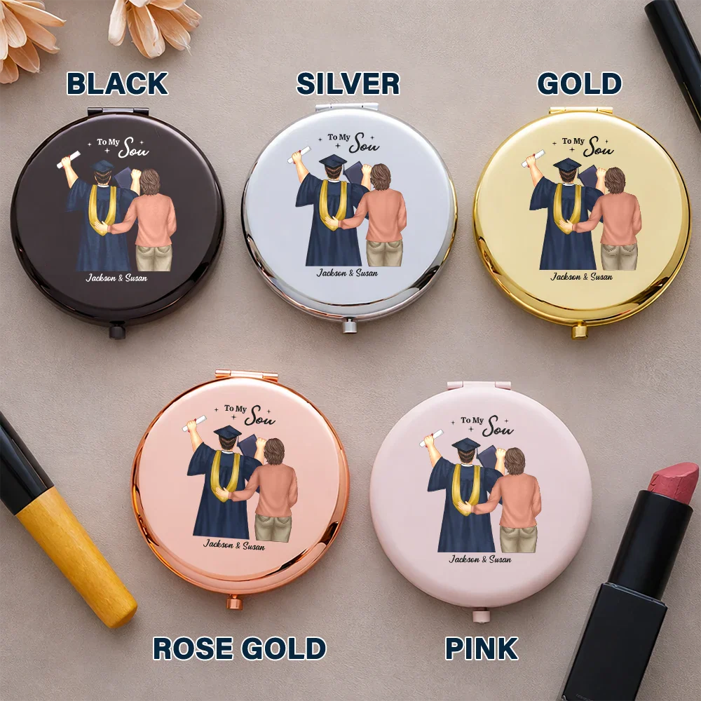 Behind You All Memories Mother Daughter Graduation - Personalized Compact Mirror - Image 4