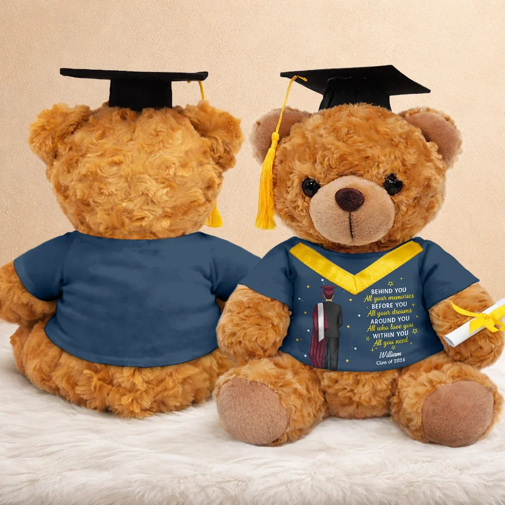 Behind You All Memories - Personalized Teddy Bear - Image 3