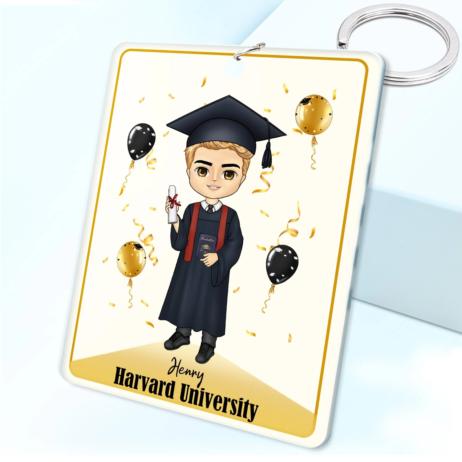 Behind You All Your Memories - Graduation Gift - Personalized Acrylic Keychain - Image 2