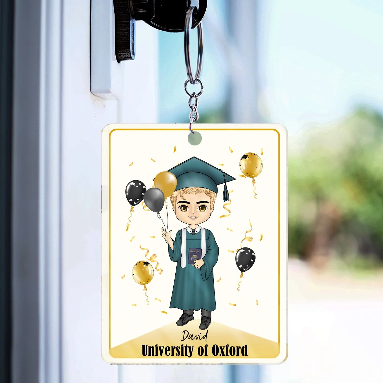 Behind You All Your Memories - Graduation Gift - Personalized Acrylic Keychain - Image 3