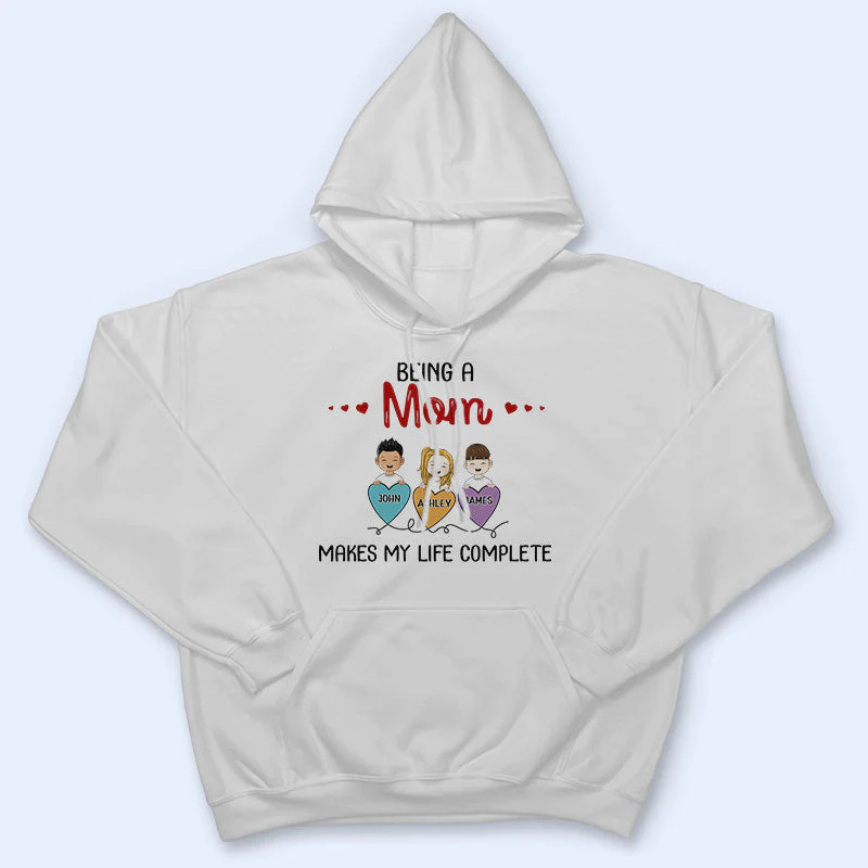 Being Grandma Mom Auntie Makes My Life Complete - Gift For Family - Personalized Custom T Shirt - Image 4