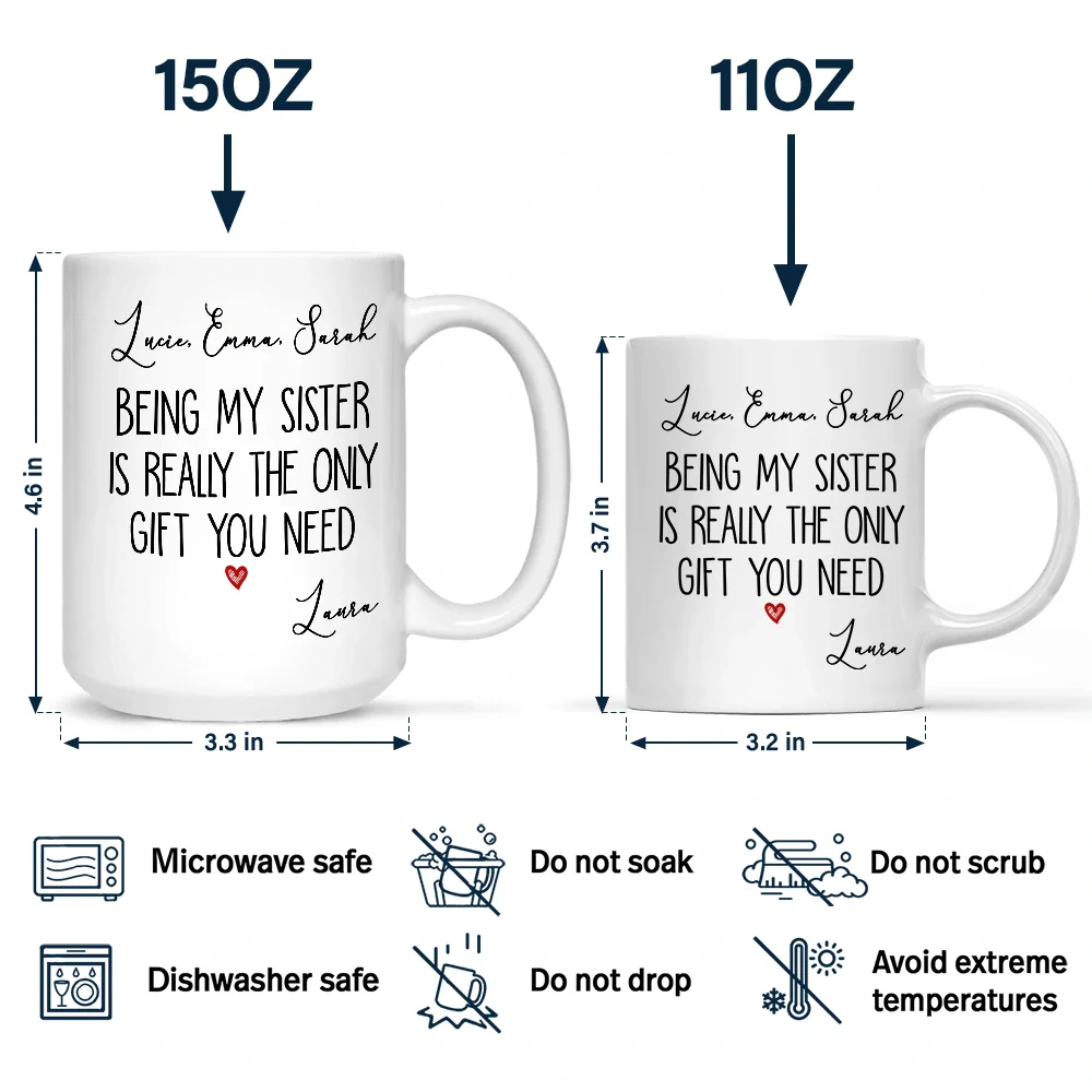 Being My Bestie Is Really The Only Gift You Need - Personalized Mug - Image 4