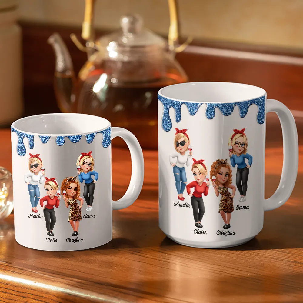 Being My Bestie Is Really The Only Gift You Need - Personalized White Edge-to-Edge Mug - Image 3