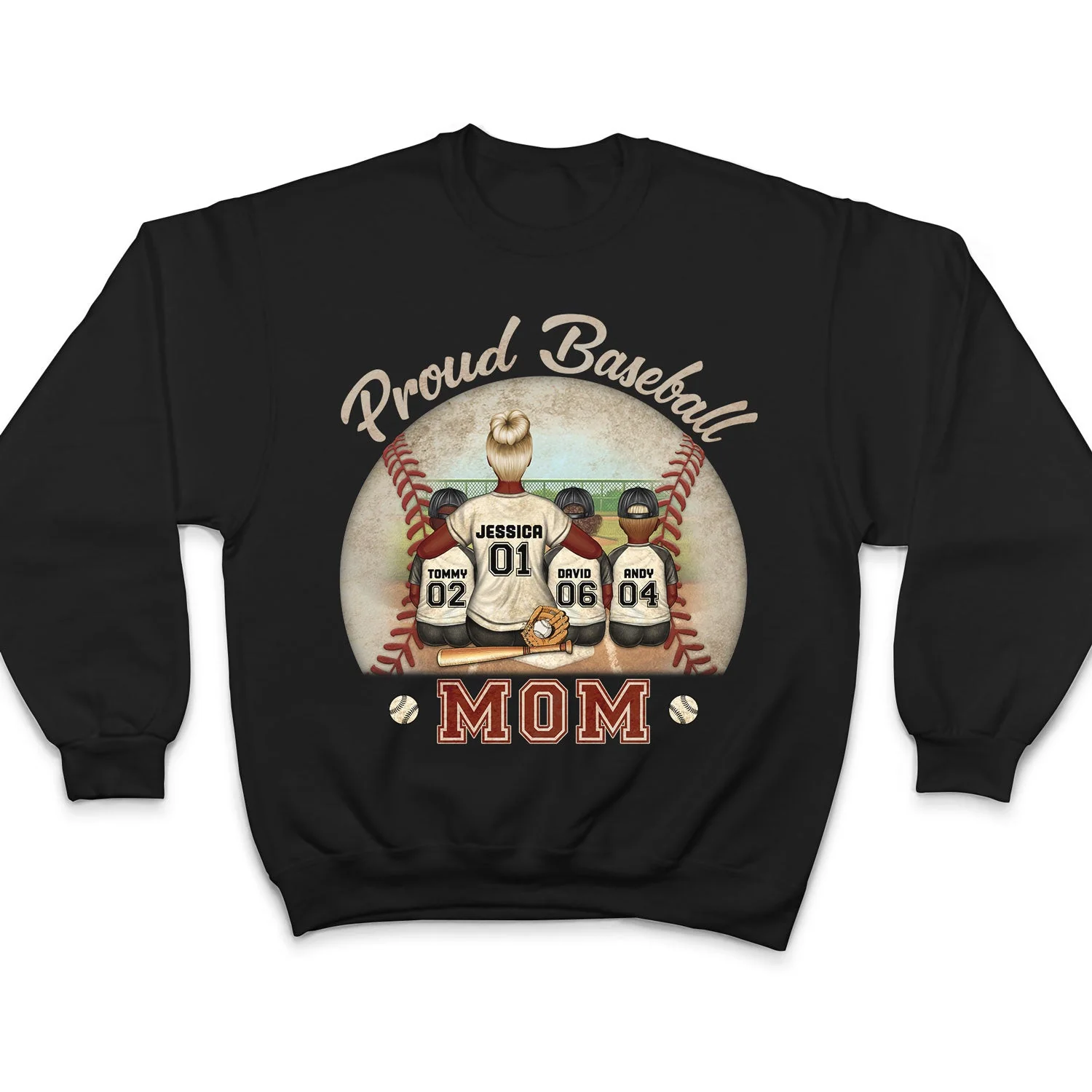Best Baseball Softball Mom Ever - Birthday, Loving Gift For Sport Fan, Mom, Mother - Personalized Custom T Shirt - Image 5