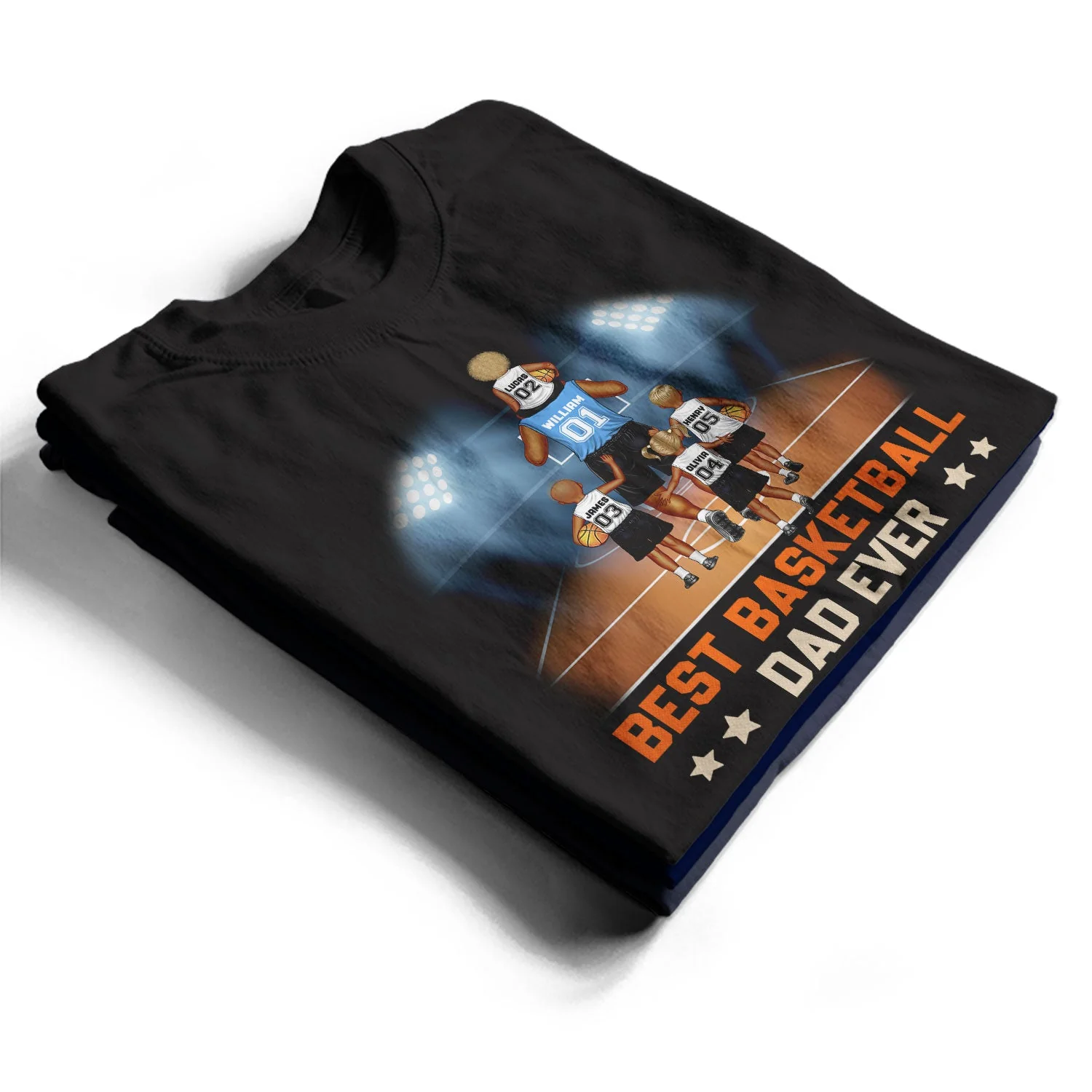 Best Basketball Dad Ever - Gift For Sport Dad, Basketball Dad, Father - Personalized T Shirt - Image 2