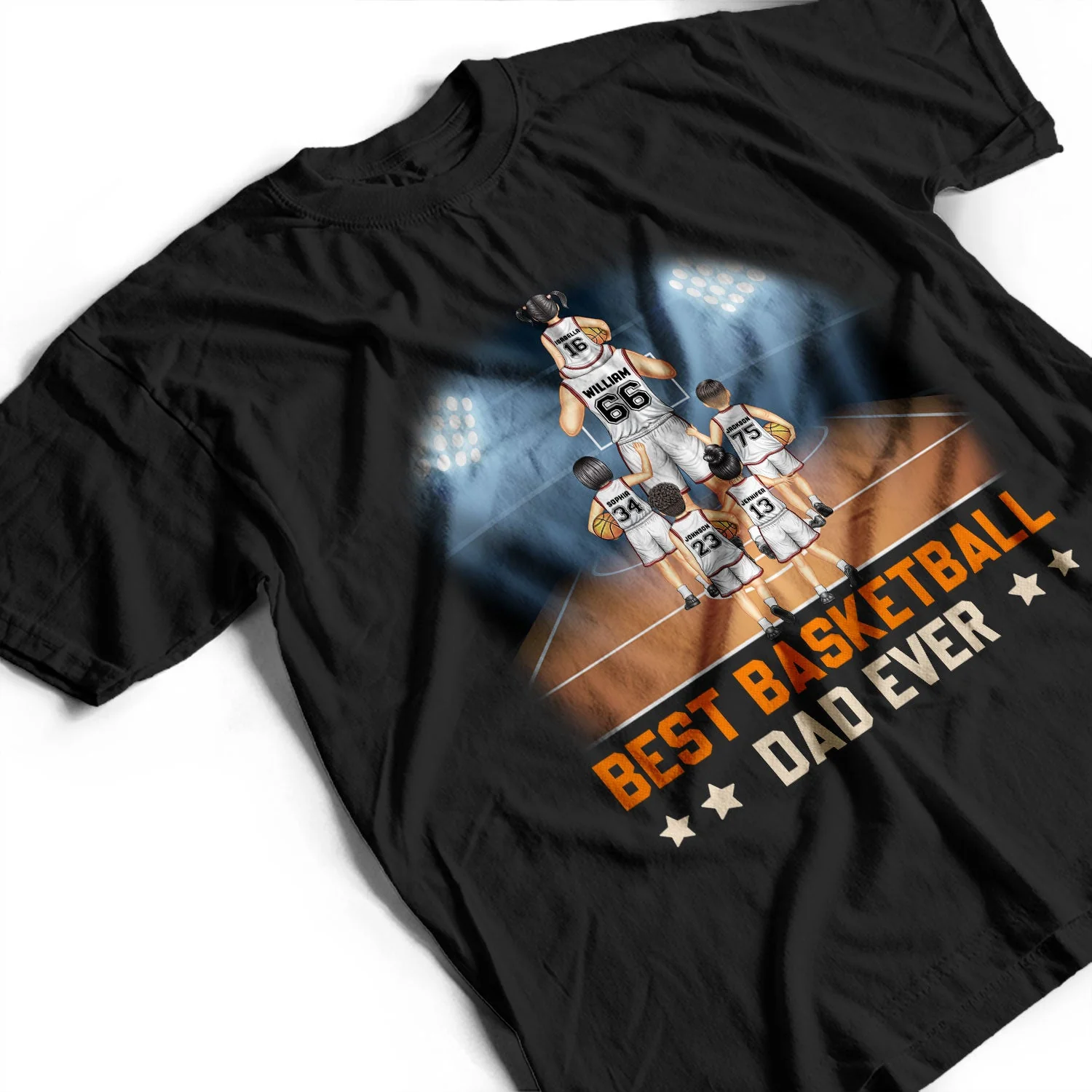 Best Basketball Dad Ever - Gift For Sport Dad, Basketball Dad, Father - Personalized T Shirt - Image 3