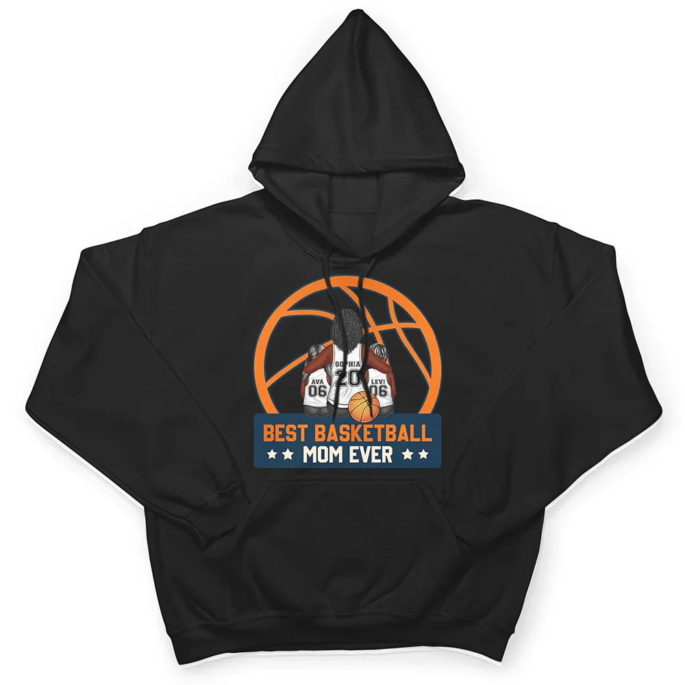 Best Basketball Mom Ever - Gift For Sport Mom, Basketball Mom - Personalized T Shirt - Image 2