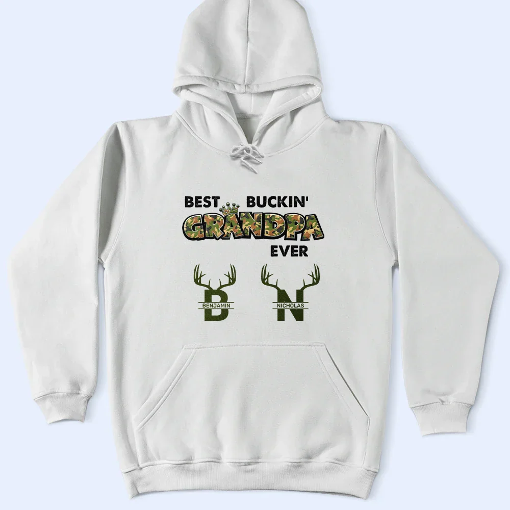 Best Buckin Dad Ever - Personalized T Shirt - Image 4