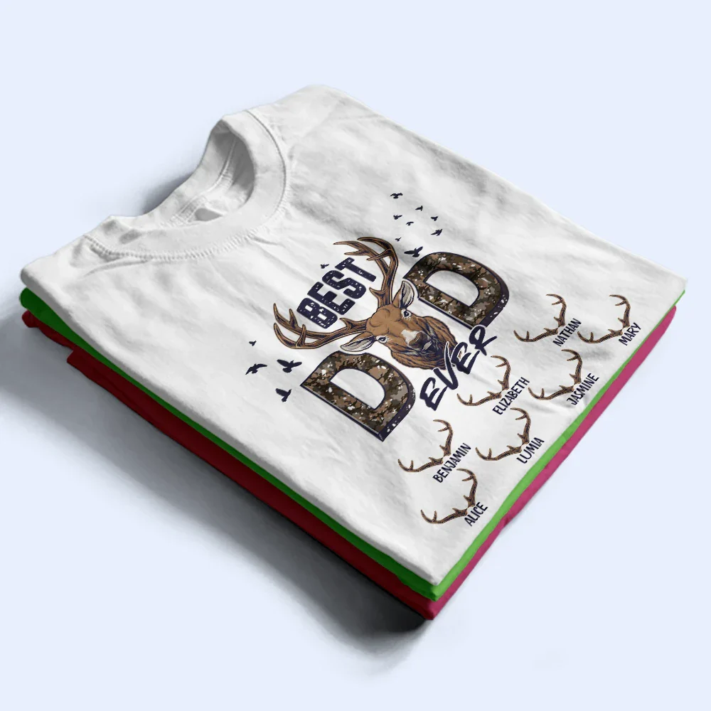 Best Buckin' Dad - Personalized T Shirt - Image 2