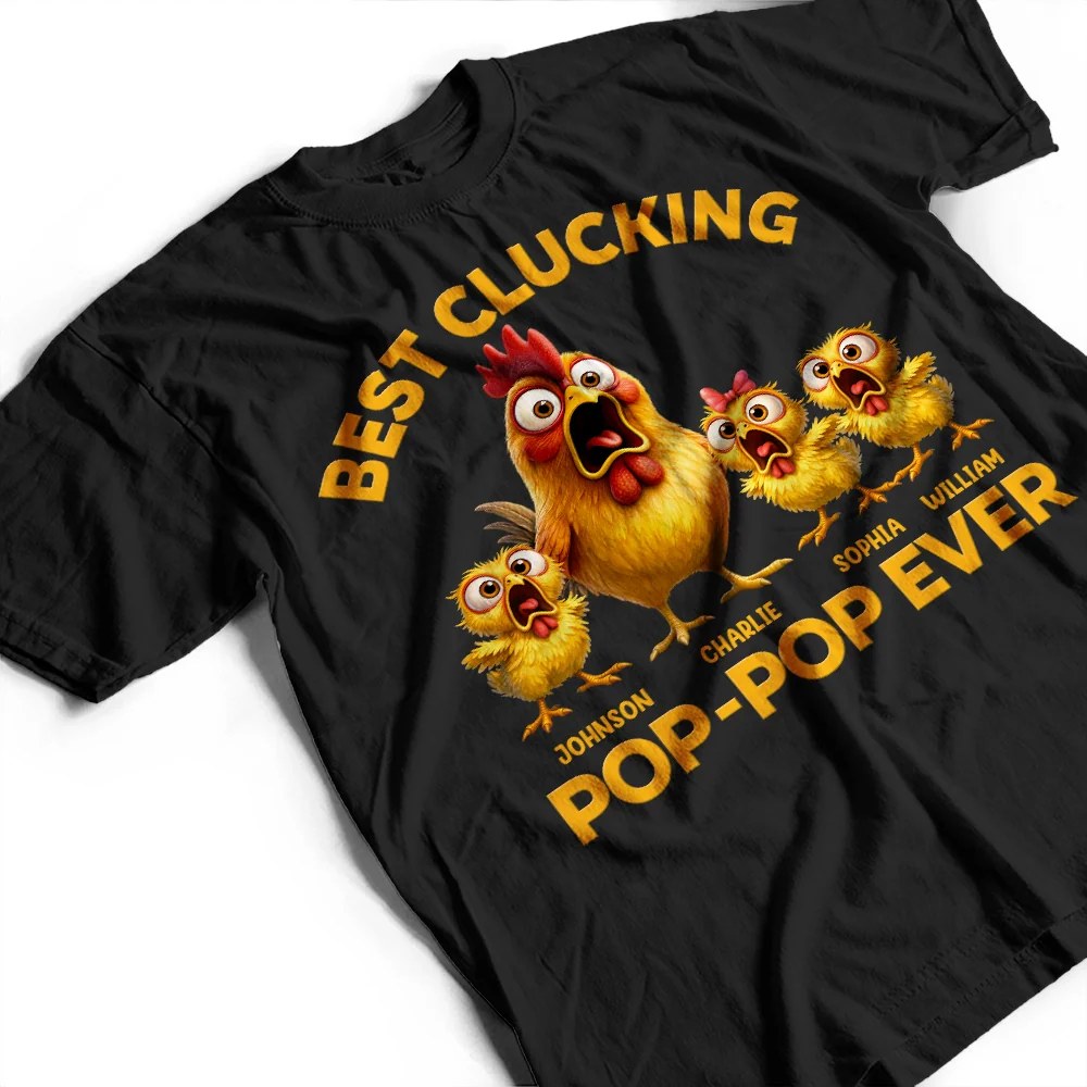 Best Clucking Dad Ever - Personalized T Shirt - Image 3