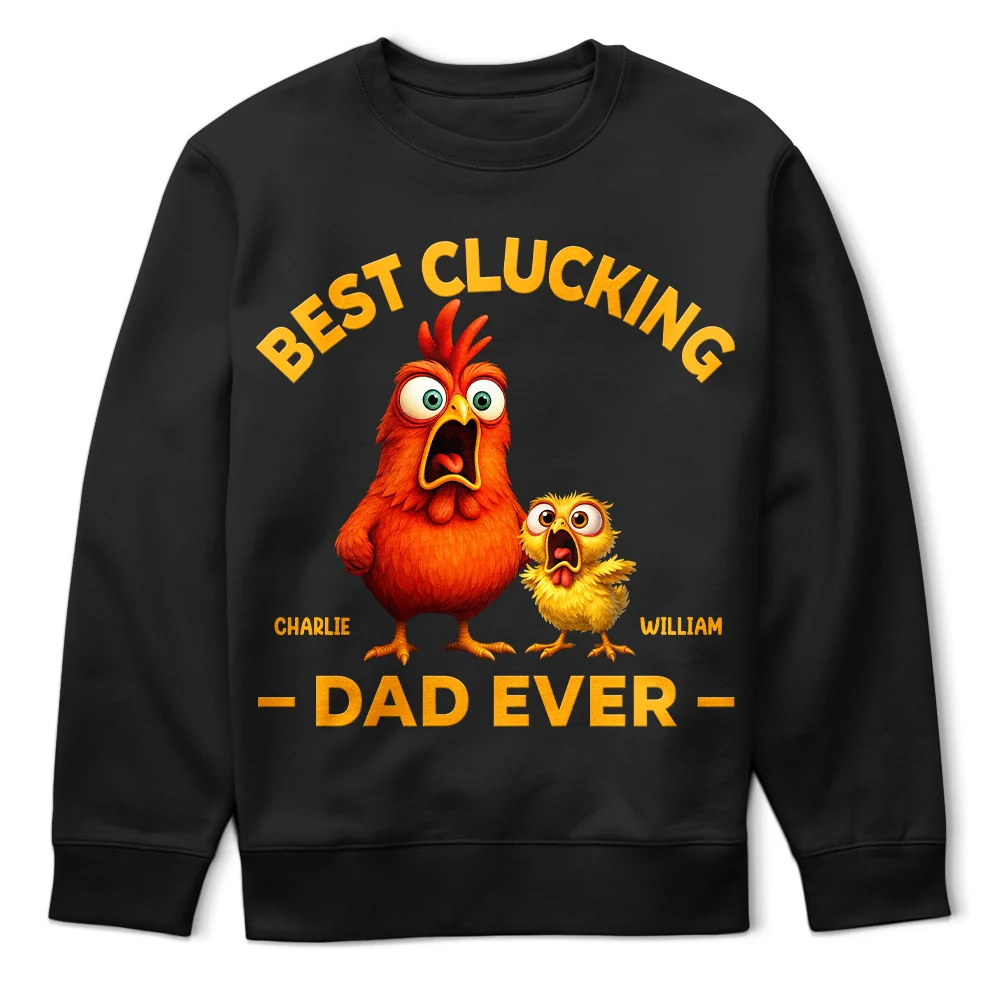 Best Clucking Dad Ever - Personalized T Shirt - Image 5