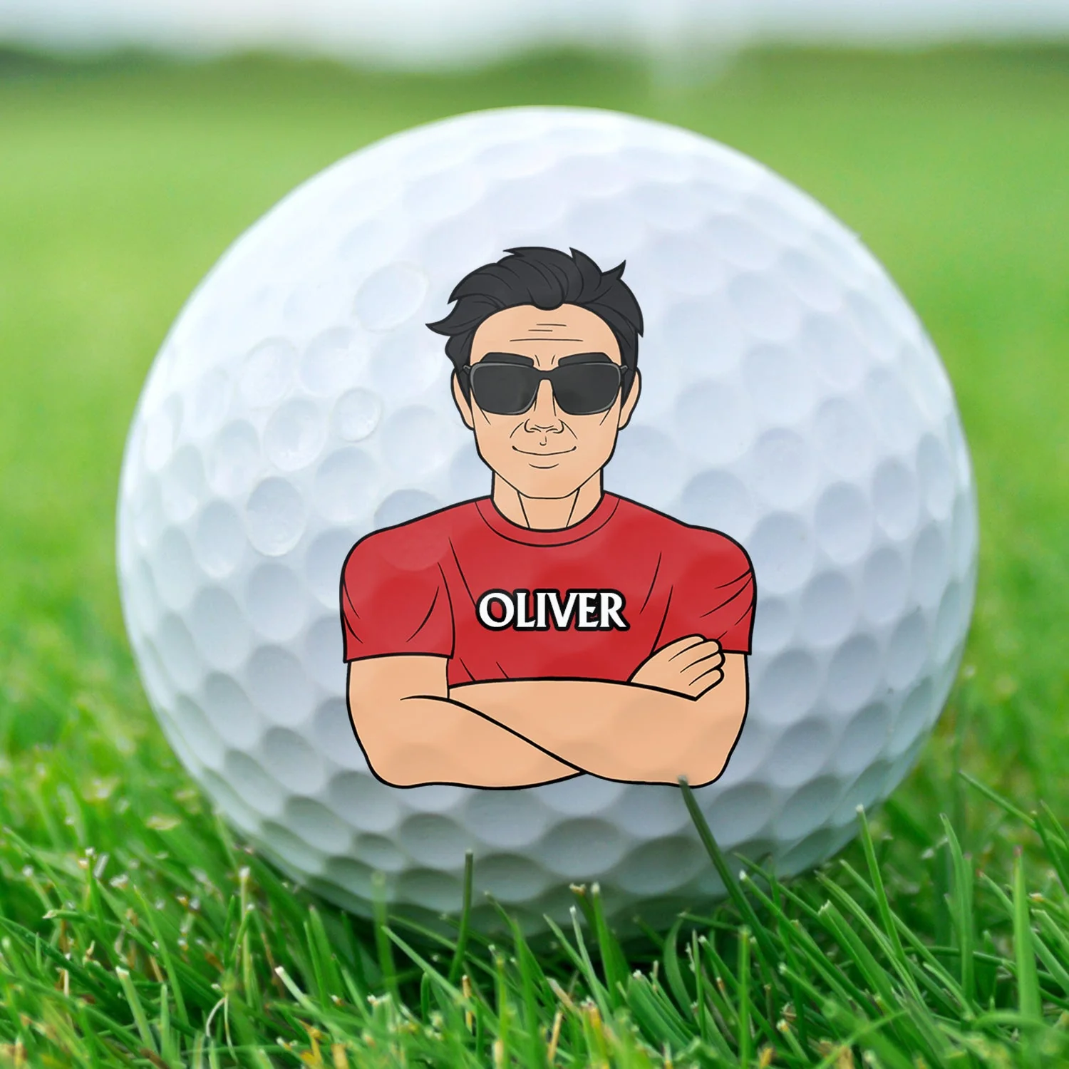 Best Dad By Par - Gift For Dad, Father, Grandpa, Golfer, Golf Lover - Personalized Golf Ball - Image 2
